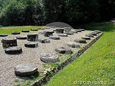 The ruins of dacians Sarmizegetusa Regia, also Sarmisegetusa, Sarmisegethusa Stock Photo
